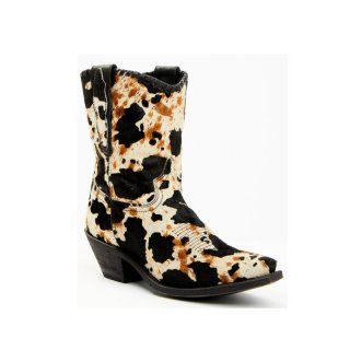 LAREDO WOMEN'S CARLEIGH HAIR ON HIDE WESTERN FASHION BOOTIES - SNIP TOE-MULTI | NEW ARRIVALS