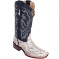 Los Altos Men's Natural Python Square Toe Boots | Natural