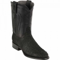 Los Altos Men's Black Snakeskin Roper Boots | Black