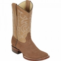 Los Altos Men's Taupe Brown Square Toe Boots | Taupe Brown