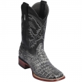 Los Altos Men's Sahara Rustic Black Square Toe Boots | Rustic Black