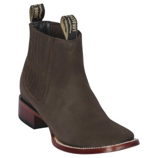 Los Altos Men's Brown Ankle Square Toe Boots | Brown