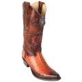 Los Altos Men's Faded Cognac Caiman Snip Toe Cowboy Boot | Cognac