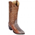 Los Altos Men's Mens Snakeskin Boots | Rustic Cognac