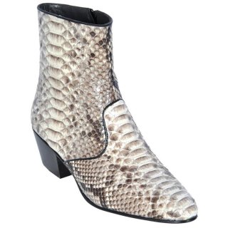 Los Altos Men's Mens Python Snakeskin Ankle Boots | Natural