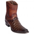 Los Altos Men's Caiman Tail Mens European Square Toe Boots | Brown