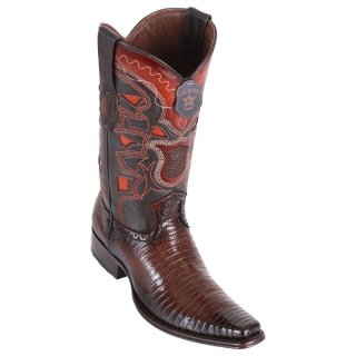 Los Altos Men's Lizard Teju European Toe Boots - Faded Brown | Faded Brown