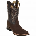 Los Altos Men's Brown Square Toe Boots | Brown