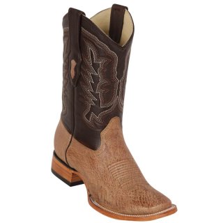 Los Altos Men's Mens Square Toe Smooth Ostrich Cowboy Boots | Mocka Brown