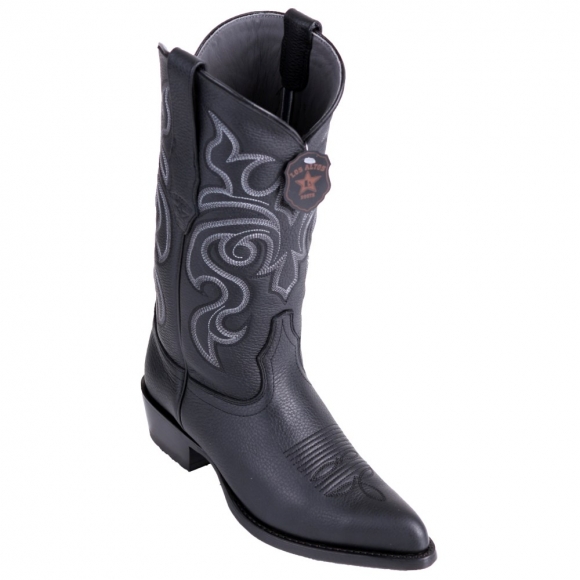 Los Altos Men's Grisly Black Boots J-Toe | Black
