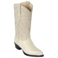 Los Altos Men's Winter-White Ostrich Cowboy Boots | Winter-White