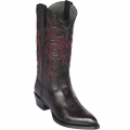 Los Altos Men's Black Cherry Goat Cowboy Boots J-Toe | Black Cherry