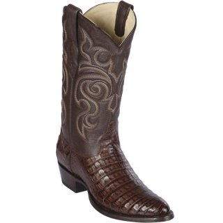 Los Altos Men's Mens Brown Caiman Boots R-Toe | Brown