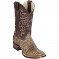Los Altos Men's Sahara Stone Caiman Square Toe Boots | Stone