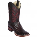 Los Altos Men's Caiman Square Toe Boots | Black Cherry