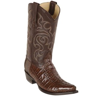 Los Altos Men's Brown Caiman Tail Cowboy Boots | Brown