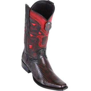 Los Altos Men's Lizard European Style Cowboy Boots - Black Cherry | Black Cherry