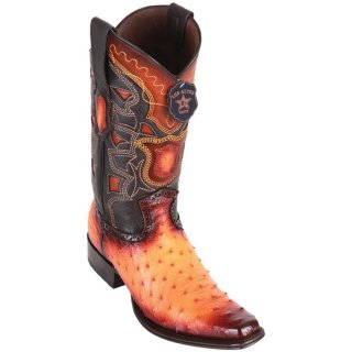 Los Altos Men's Buttercup Ostrich Boots - European Toe | Faded Buttercup