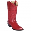 Los Altos Men's Mens Red Eel Cowboy Boots J-Toe | Red