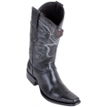 Los Altos Men's Black Lizard Skin Boots | Black