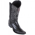 Los Altos Men's Ostrich Leg European Toe Western Boots | Black