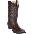 Los Altos Men's Brown Ostrich Boots | Brown