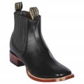Los Altos Men's Square Toe Ankle Boots Black | Black