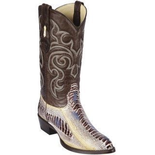 Los Altos Men's Natural Ostrich Leg Cowboy Boots | Natural