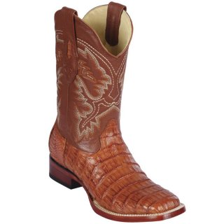 Los Altos Men's Caiman Square Toe Boots Cognac | Cognac