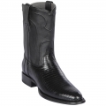 Los Altos Men's Lizard Roper Boots | Black
