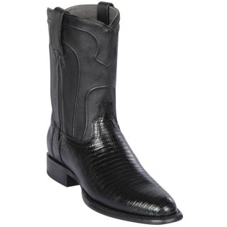 Los Altos Men's Lizard Roper Boots | Black