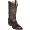Los Altos Men's Lizard Teju Brown Cowboy Boots J-Toe | Brown