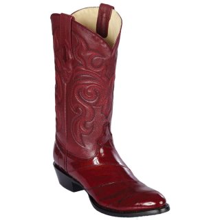 Los Altos Men's Eel Burgundy R-Toe Boots | Burgundy
