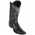 Los Altos Men's Caiman European Toe Cowboy Boots | Black