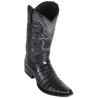 Los Altos Men's Caiman European Toe Cowboy Boots | Black
