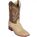 Los Altos Men's Caiman Hornback Cowboy Boots | Honey