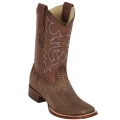 Los Altos Men's Sanded Brown Lizard Cowboy Boots | Brown