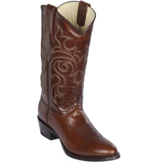 Los Altos Men's Brown Cowboy Boots Round Toe | Brown