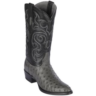 Los Altos Men's Grey Ostrich Cowboy Boots | Grey