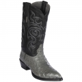 Los Altos Men's Grey Ostrich Cowboy Boots J-Toe | Grey
