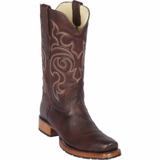 Los Altos Men's Walnut Brown Square Toe Cowboy Boots | Brown