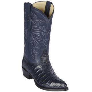 Los Altos Men's Navy Blue Crocodile Cowboy Boots | Navy Blue