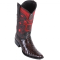 Los Altos Men's Black Cherry Ostrich Boots European Square Toe | Black Cherry