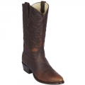 Los Altos Men's Classic Round Toe Cowboy Boots | Walnut