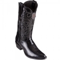 Los Altos Men's Round Toe Cowboy Boots | Black