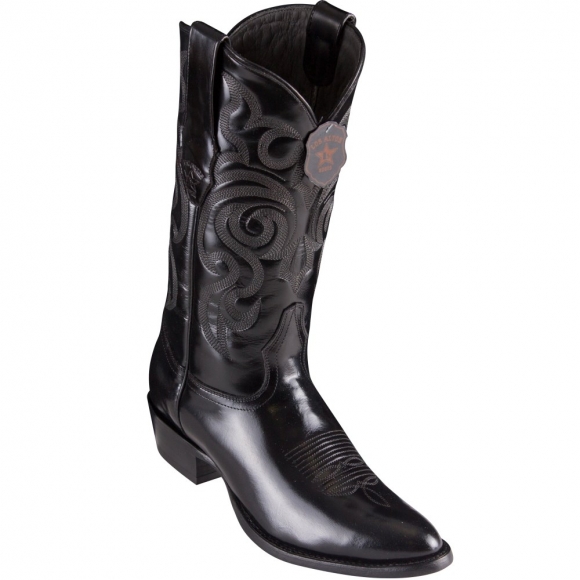 Los Altos Men's Round Toe Cowboy Boots | Black