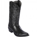 Los Altos Men's Mens Black Ostrich Boots | Black