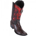 Los Altos Men's Ostrich Leg Black Cherry European Western Boots | Black Cherry