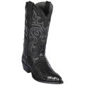 Los Altos Men's Black Snakeskin Boots | Black