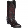 Los Altos Men's Caiman Tail Boots J-toe Black Cherry | Black Cherry